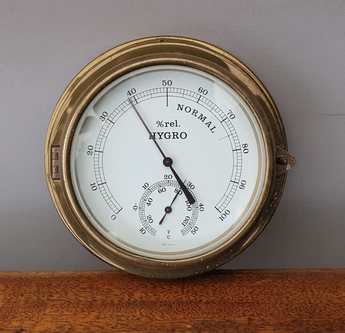 Hygrometer messing 60er 70er - hygrometer,